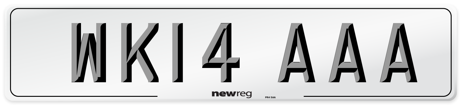 WK14 AAA Number Plate from New Reg